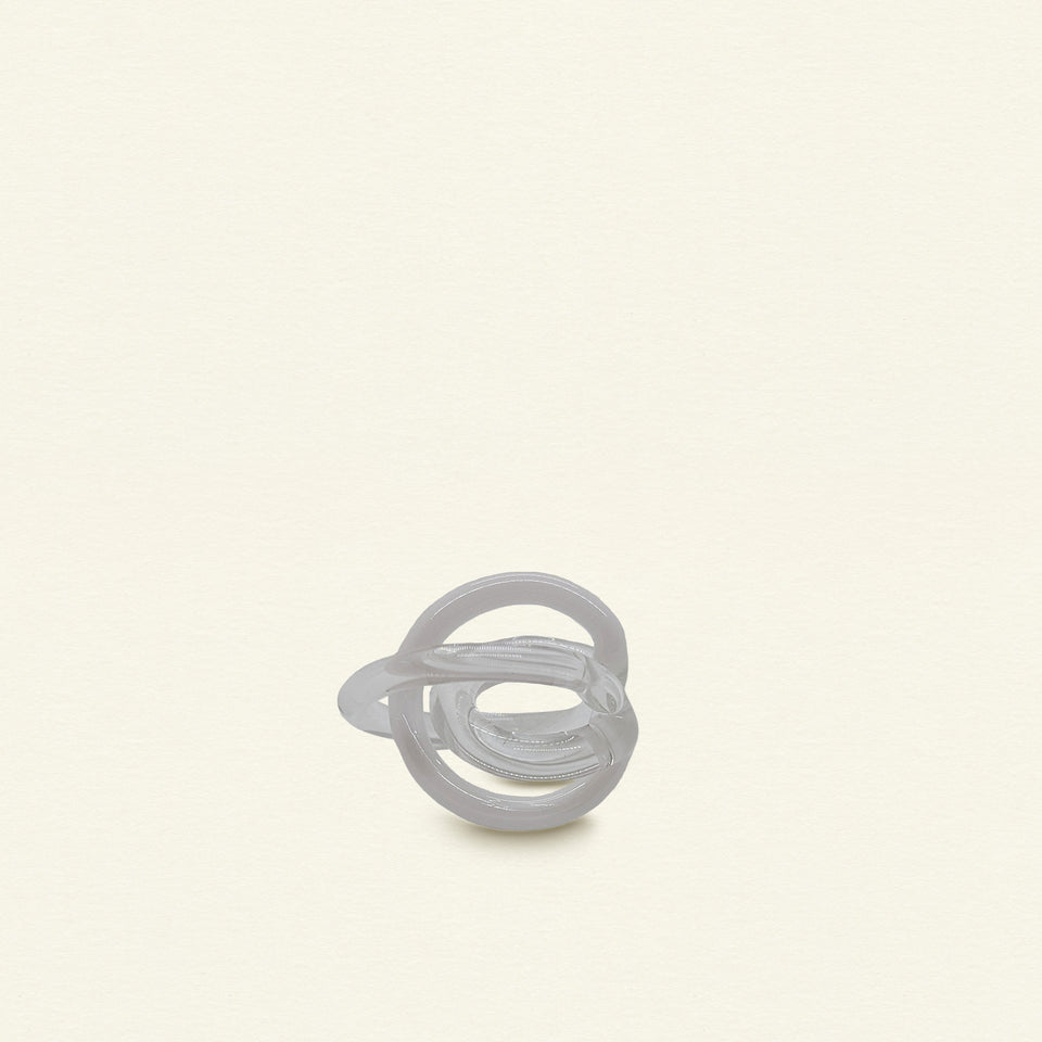 Ear cuff - 'Triple Loop' Transparent x White